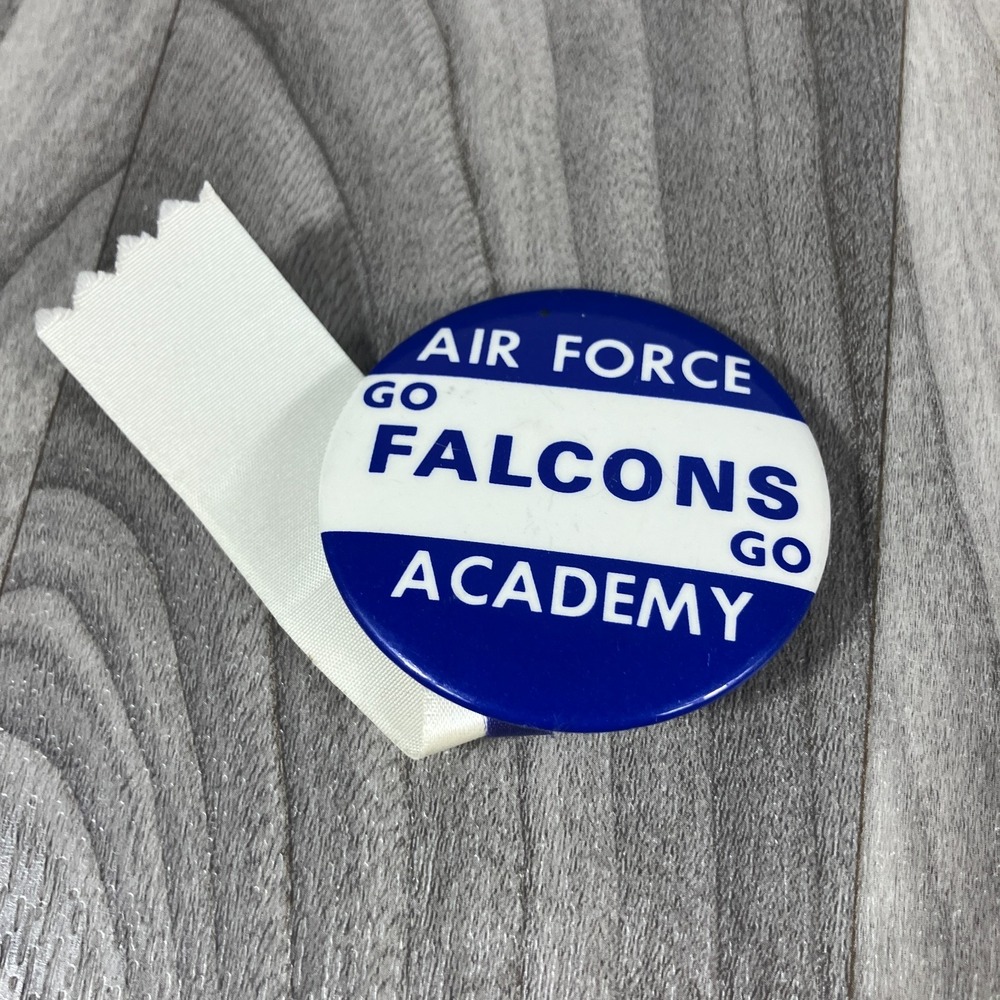 Vtg "Air Force Academy"  2.5 Inch Diameter Round Metal Stick Pin